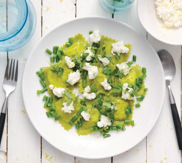 ErwtenMuntRicottaRavioli_eind